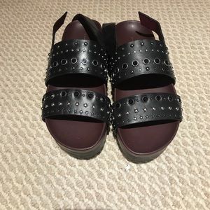 Zara studded platform sandals